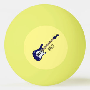 Abbildung des elektrischen Gitarren-Cartoon Tischtennisball