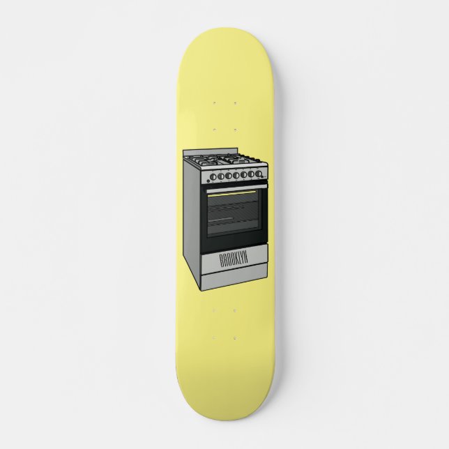 Abbildung des elektrischen Ofens Cartoon Skateboard (Vorne)