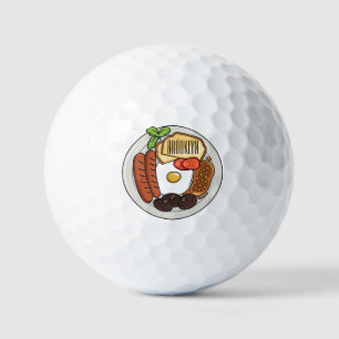 Abbildung des englischen Cartoon Golfball