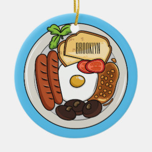 Abbildung des englischen Cartoon Keramik Ornament