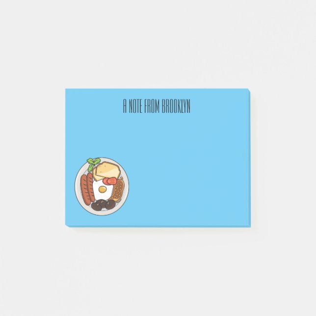 Abbildung des englischen Cartoon Post-it Klebezettel (Vorderseite)