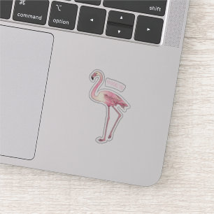 Abbildung des Flamingo-Vogel-Cartoon Aufkleber