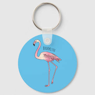 Abbildung des Flamingo-Vogel-Cartoon Schlüsselanhänger