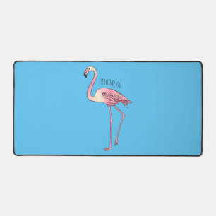 Abbildung des Flamingo-Vogel-Cartoon Schreibtischunterlage