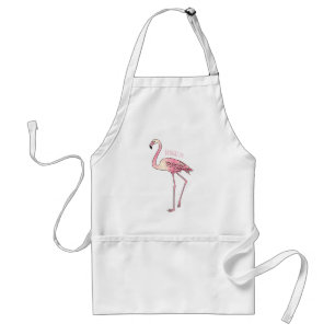 Abbildung des Flamingo-Vogel-Cartoon Schürze