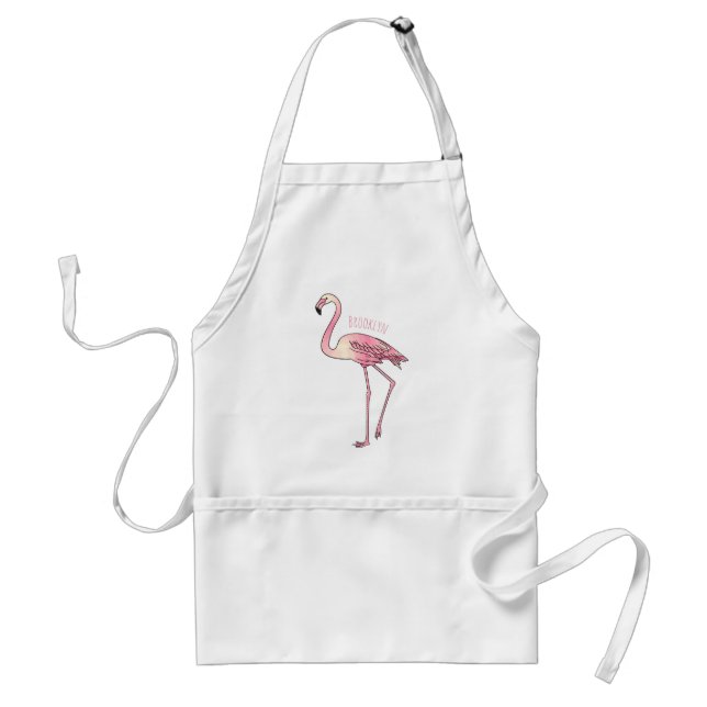 Abbildung des Flamingo-Vogel-Cartoon Schürze (Vorne)