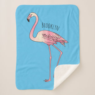 Abbildung des Flamingo-Vogel-Cartoon Sherpadecke