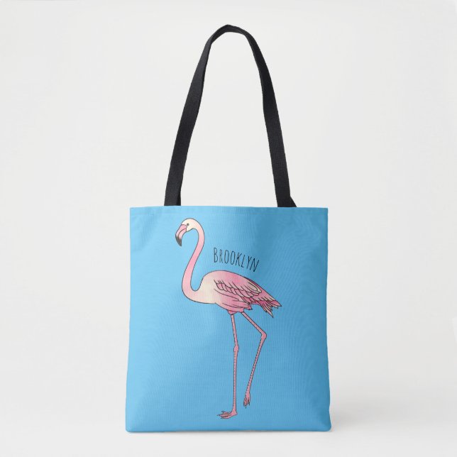 Abbildung des Flamingo-Vogel-Cartoon Tasche (Vorderseite)