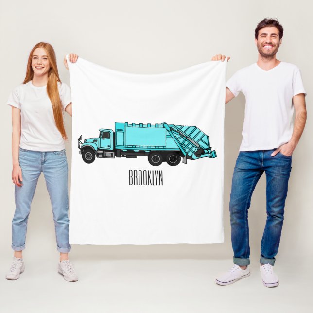 Abbildung des Garbage LKW-Cartoon Fleecedecke (Beispiel)