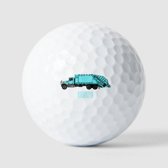 Abbildung des Garbage LKW-Cartoon Golfball (Vorderseite)
