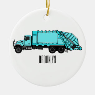 Abbildung des Garbage LKW-Cartoon Keramik Ornament