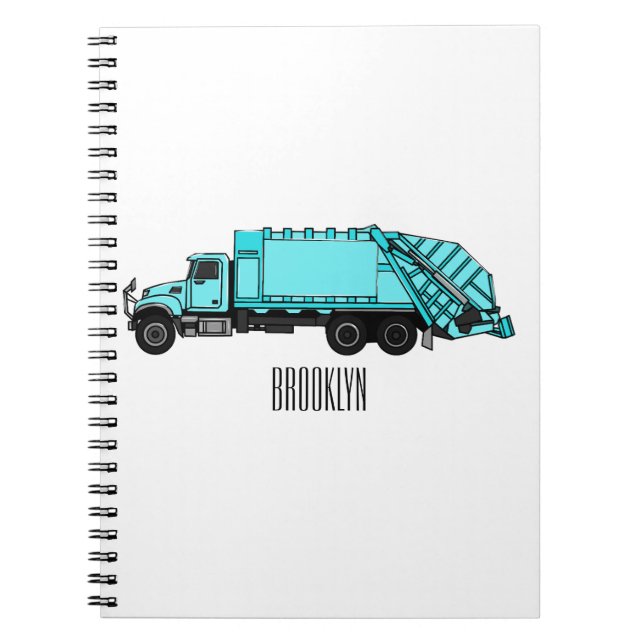 Abbildung des Garbage LKW-Cartoon Notizblock (Vorderseite)