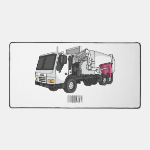 Abbildung des Garbage LKW-Cartoon Schreibtischunterlage