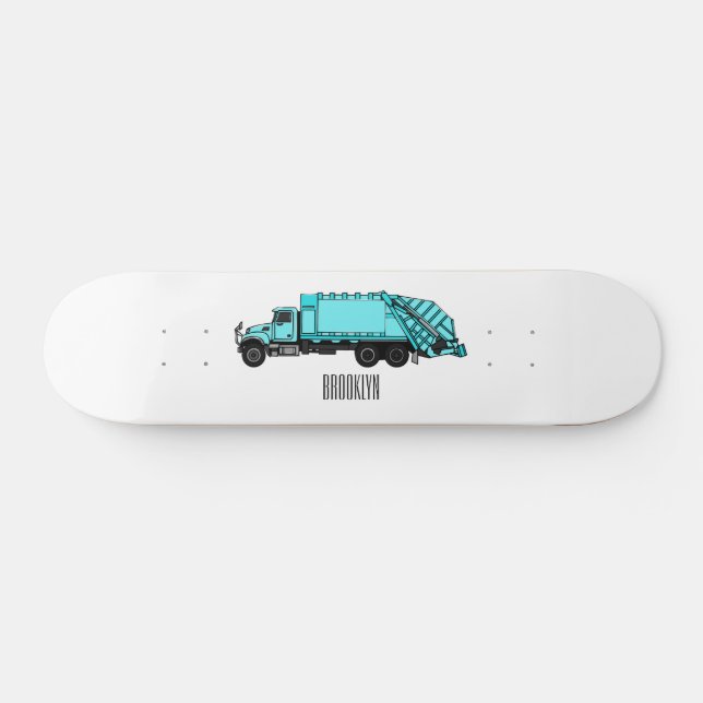 Abbildung des Garbage LKW-Cartoon Skateboard (Horizontal)