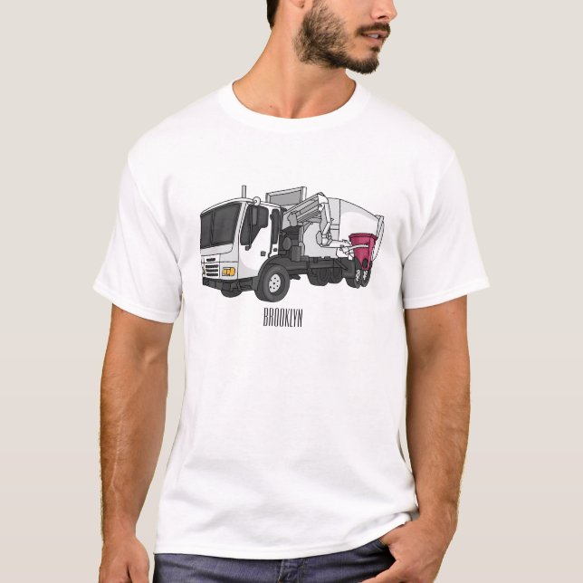 Abbildung des Garbage LKW-Cartoon T-Shirt (Vorderseite)