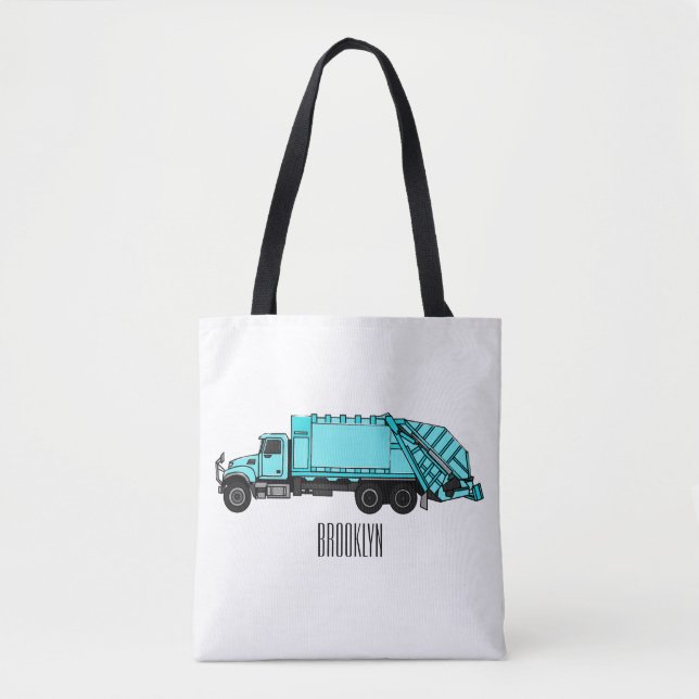 Abbildung des Garbage LKW-Cartoon Tasche (Vorderseite)