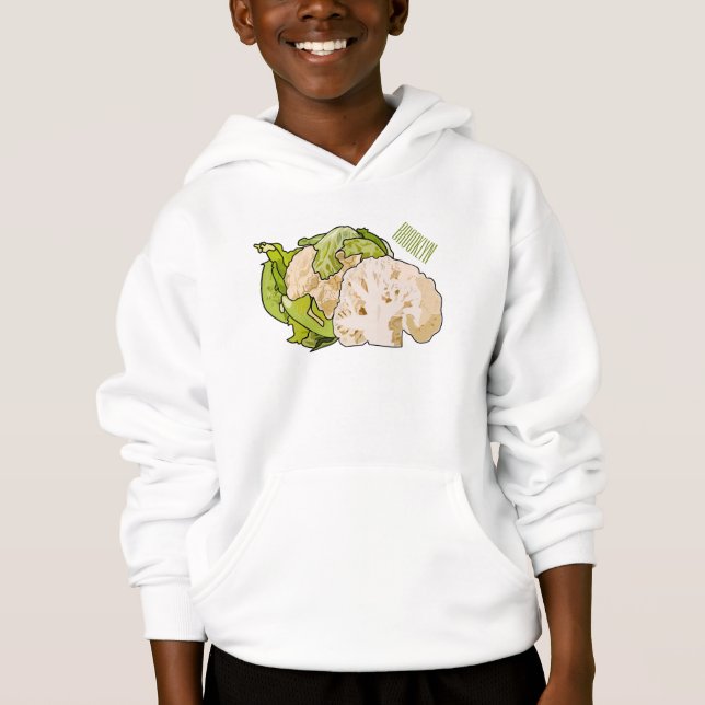 Abbildung des Kauliblumen-Cartoon Hoodie (Vorderseite)