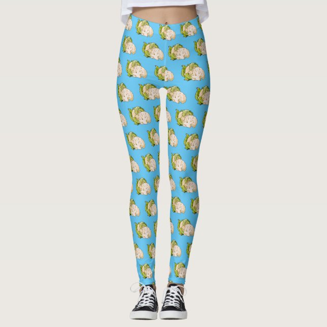 Abbildung des Kauliblumen-Cartoon Leggings (Vorderseite)