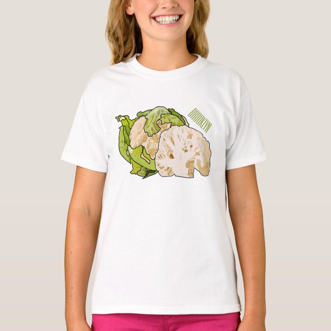 Abbildung des Kauliblumen-Cartoon T-Shirt (Vorderseite)