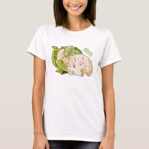 Abbildung des Kauliblumen-Cartoon T-Shirt