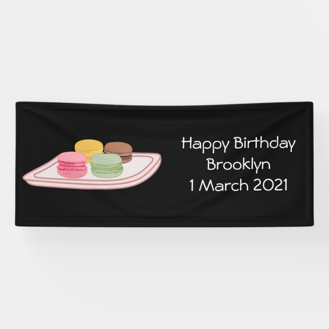 Abbildung des Macaron-Cartoon Banner (Horizontal)