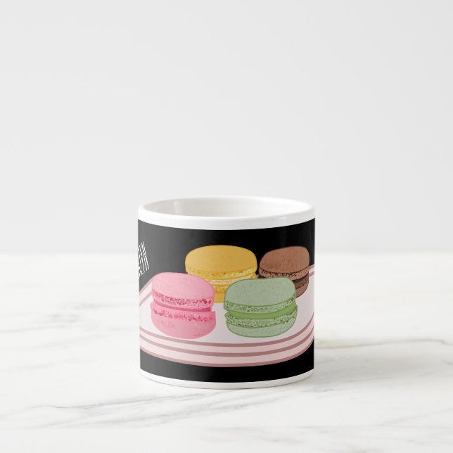 Abbildung des Macaron-Cartoon Espressotasse (Vorderseite)