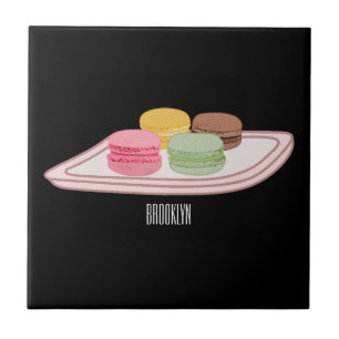 Abbildung des Macaron-Cartoon Fliese