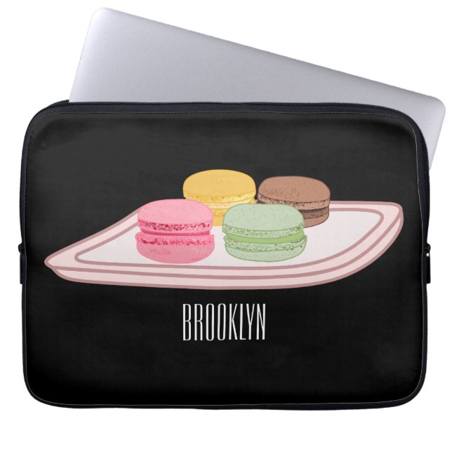 Abbildung des Macaron-Cartoon Laptopschutzhülle (Vorderseite)