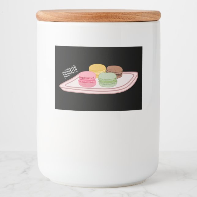 Abbildung des Macaron-Cartoon Lebensmitteletikett (Vorderseite)