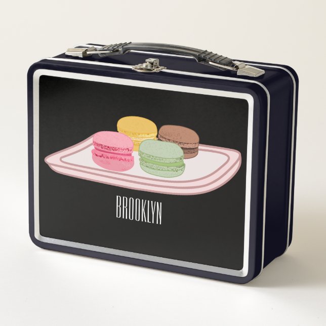 Abbildung des Macaron-Cartoon Metall Brotdose (Vorderseite)