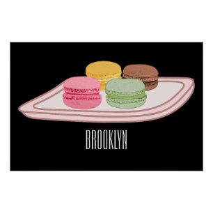 Abbildung des Macaron-Cartoon Poster