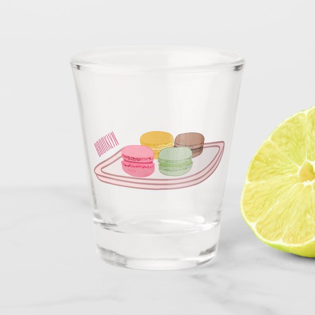 Abbildung des Macaron-Cartoon Schnapsglas (Vorderseite)