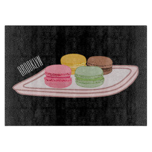 Abbildung des Macaron-Cartoon Schneidebrett