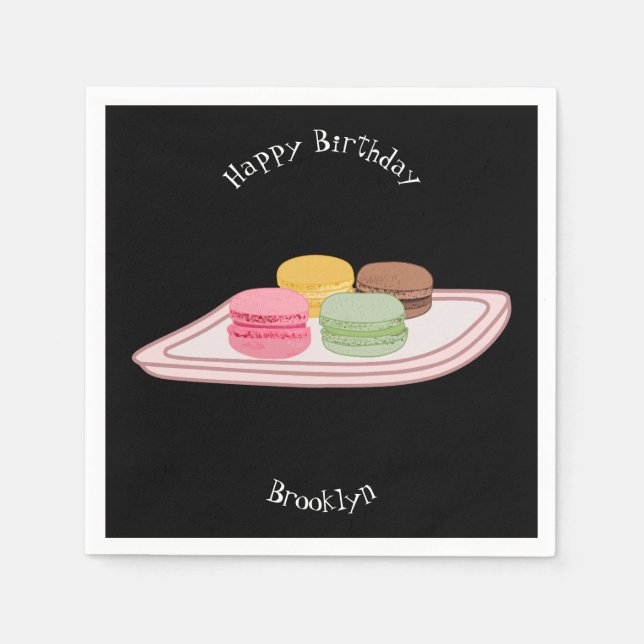 Abbildung des Macaron-Cartoon Serviette (Vorderseite)