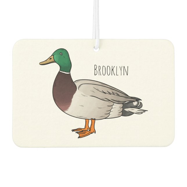 Abbildung des Mallard-Enten-Cartoon Autolufterfrischer (Vorderseite)