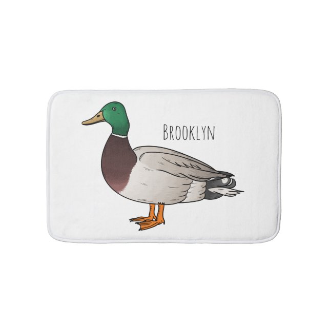 Abbildung des Mallard-Enten-Cartoon Badematte (Vorderseite)