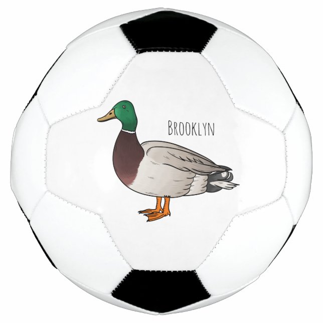 Abbildung des Mallard-Enten-Cartoon Fußball (Vorderseite)