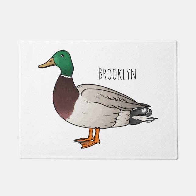 Abbildung des Mallard-Enten-Cartoon Fußmatte (Vorderseite)