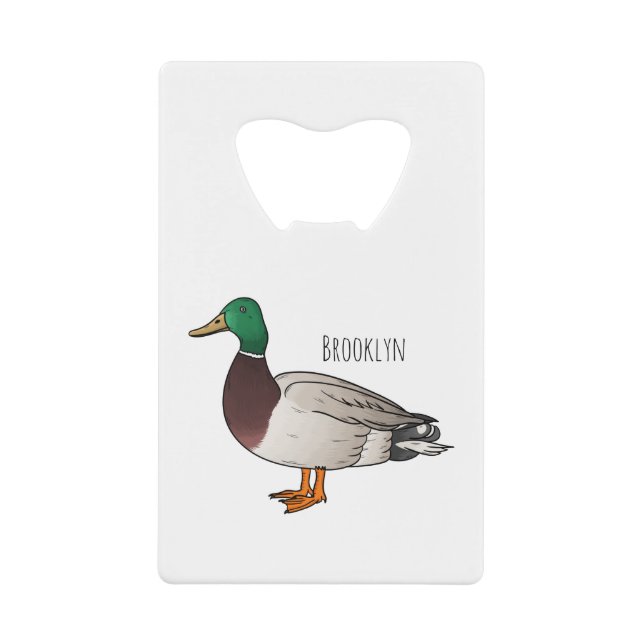 Abbildung des Mallard-Enten-Cartoon Geldbeutel Flaschenöffner (Vorderseite)