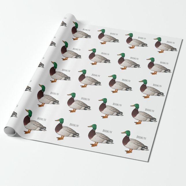 Abbildung des Mallard-Enten-Cartoon Geschenkpapier (Ungerollt)