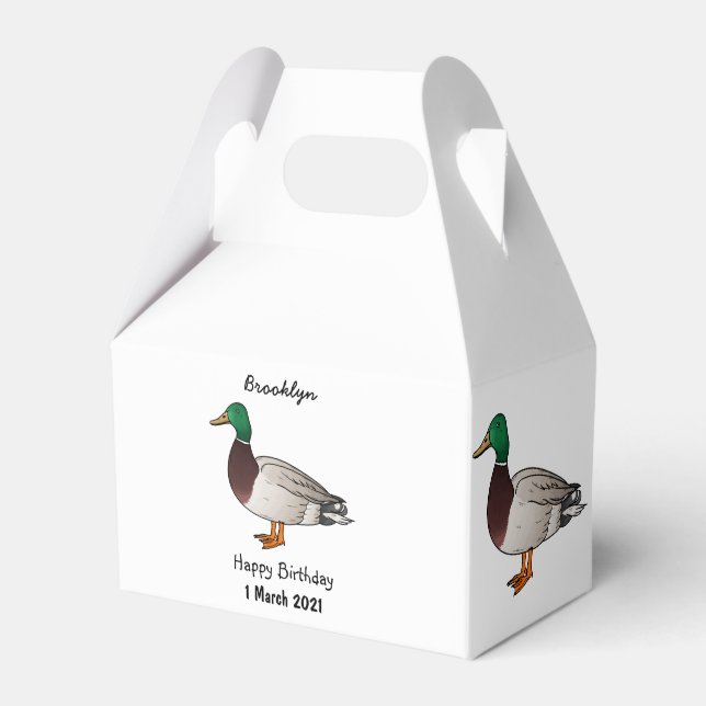 Abbildung des Mallard-Enten-Cartoon Geschenkschachtel (Vorderseite)