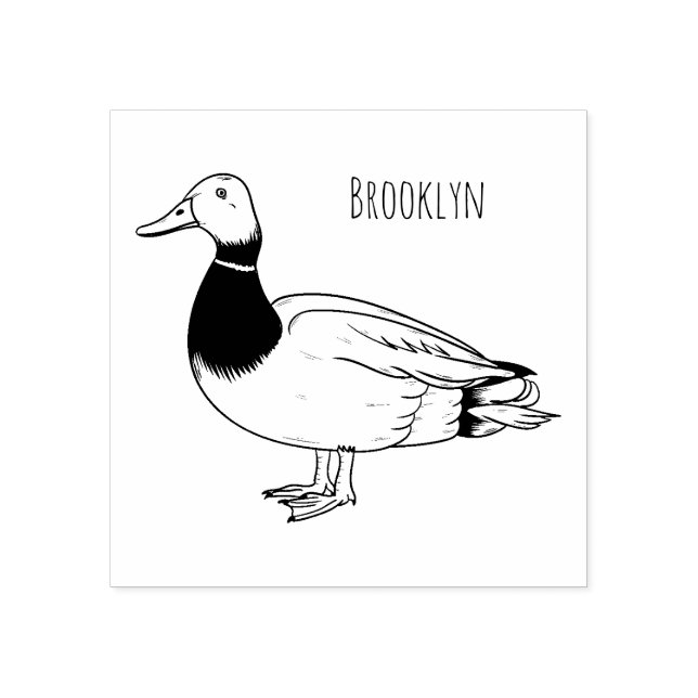 Abbildung des Mallard-Enten-Cartoon Gummistempel (Prägung)