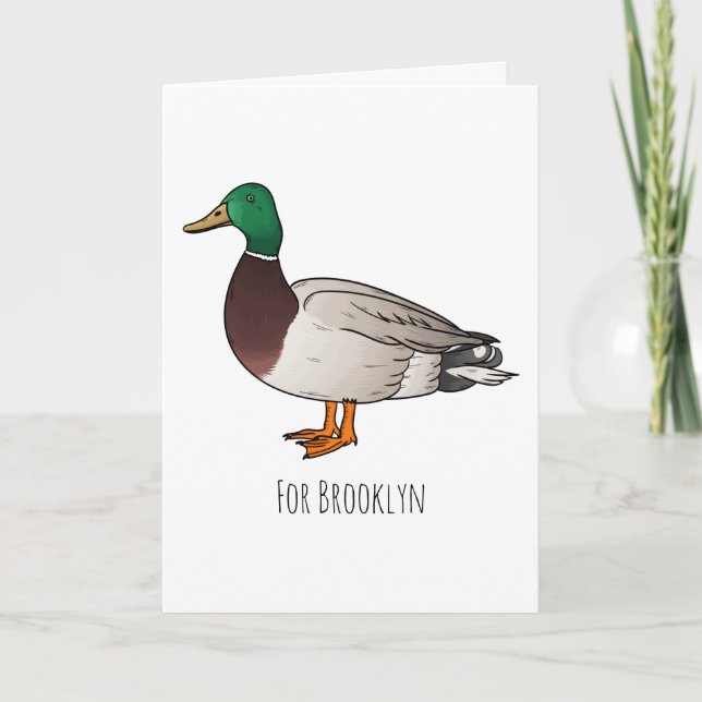 Abbildung des Mallard-Enten-Cartoon Karte (Vorderseite)