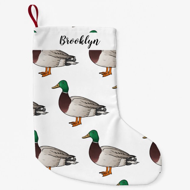 Abbildung des Mallard-Enten-Cartoon Kleiner Weihnachtsstrumpf (Vorderseite)