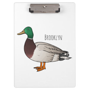 Abbildung des Mallard-Enten-Cartoon Klemmbrett