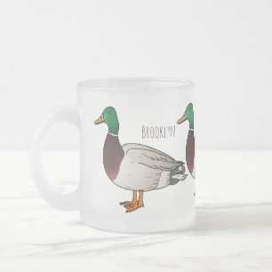 Abbildung des Mallard-Enten-Cartoon Mattglastasse