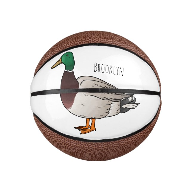 Abbildung des Mallard-Enten-Cartoon Mini Basketball (Vorderseite)