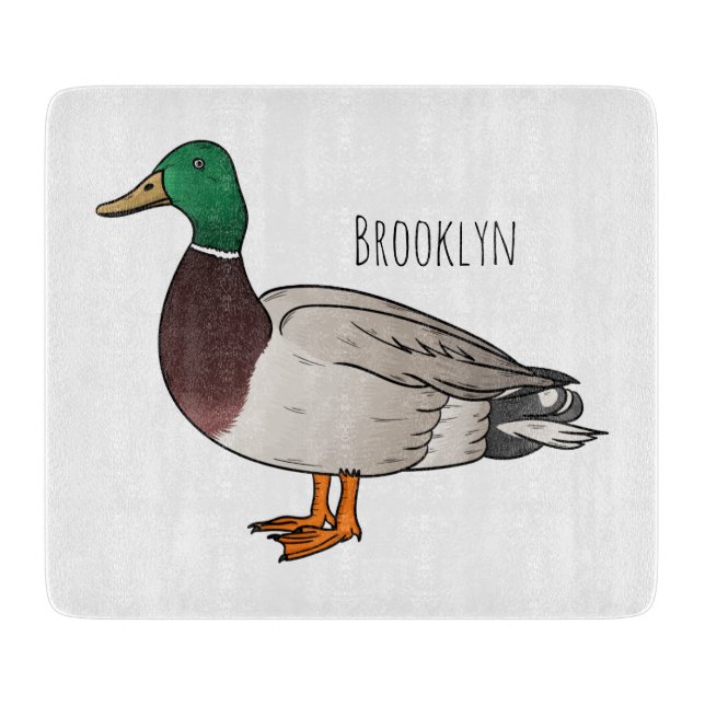 Abbildung des Mallard-Enten-Cartoon Schneidebrett (Vorderseite)