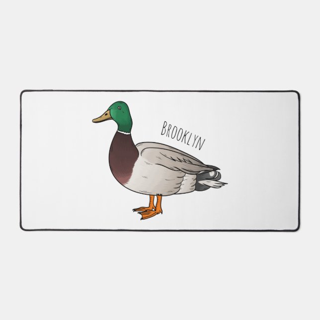 Abbildung des Mallard-Enten-Cartoon Schreibtischunterlage (Vorderseite)