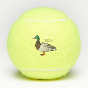 Abbildung des Mallard-Enten-Cartoon Tennisbälle